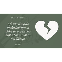 Khi vợ chồng đã thuận tình ly hôn được ủy quyền cho luật sư thay mặt ra tòa không?