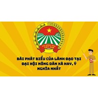 Bài phát biểu của lãnh đạo tại Đại hội nông dân xã hay, ý nghĩa