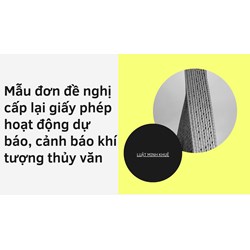 Mẫu đơn đề nghị cấp lại giấy phép hoạt động dự báo, cảnh báo khí tượng thủy văn