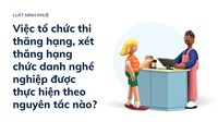Việc tổ chức thi thăng hạng, xét thăng hạng chức danh nghề nghiệp được thực hiện theo nguyên tắc nào?