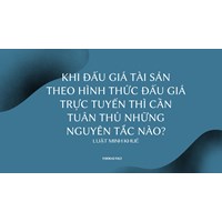 Khi đấu giá tài sản theo hình thức đấu giá trực tuyến thì cần tuân thủ những nguyên tắc nào?