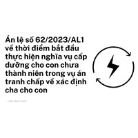 Án lệ số 62/2023/AL1 về thời điểm bắt đầu thực hiện nghĩa vụ cấp dưỡng cho con chưa thành niên trong vụ án tranh chấp về xác định cha cho con