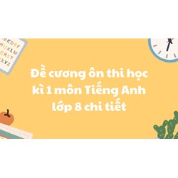 Đề cương ôn thi học kì 1 môn Tiếng Anh lớp 8 chi tiết nhất