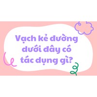 Vạch kẻ đường dưới đây có tác dụng gì?