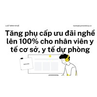 Tăng phụ cấp ưu đãi nghề lên 100% cho nhân viên y tế cơ sở, y tế dự phòng