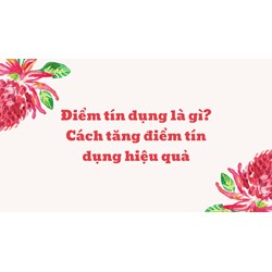 Điểm tín dụng là gì? Cách tăng điểm tín dụng hiệu quả