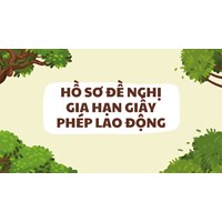 Hồ sơ đề nghị gia hạn giấy phép lao động
