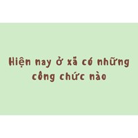 Hiện nay ở xã có những công chức nào