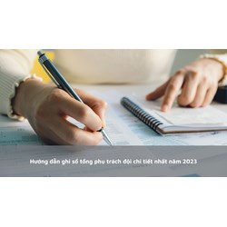 Hướng dẫn ghi sổ tổng phụ trách đội chi tiết nhất