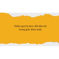 Thẩm quyền thay đổi dân tộc trong giấy khai sinh