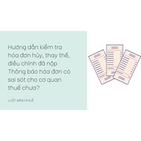 Hướng dẫn kiểm tra hóa đơn hủy, thay thế, điều chỉnh đã nộp Thông báo hóa đơn có sai sót cho cơ quan thuế chưa?
