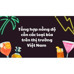 Tổng hợp nồng độ cồn các loại bia trên thị trường Việt Nam