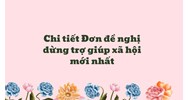 Chi tiết Đơn đề nghị dừng trợ giúp xã hội mới nhất