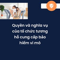 Quyền và nghĩa vụ của tổ chức tương hỗ cung cấp bảo hiểm vi mô