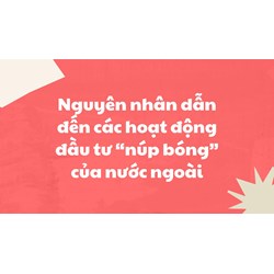 Nguyên nhân dẫn đến các hoạt động đầu tư “núp bóng” của nước ngoài