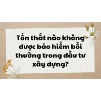 Tổn thất nào không được bảo hiểm bồi thường trong đầu tư xây dựng?