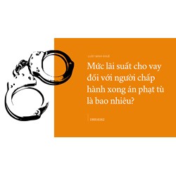Mức lãi suất cho vay đối với người chấp hành xong án phạt tù là bao nhiêu?