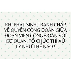 Khi phát sinh tranh chấp về quyền công đoàn giữa đoàn viên công đoàn với cơ quan, tổ chức thì xử lý như thế nào?