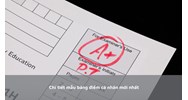 Chi tiết mẫu bảng điểm cá nhân mới nhất