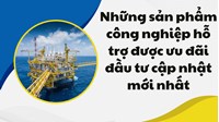 Những sản phẩm công nghiệp hỗ trợ được ưu đãi đầu tư mới nhất