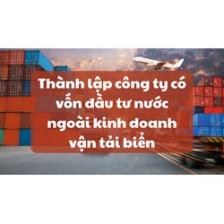 Thành lập công ty có vốn đầu tư nước ngoài kinh doanh vận tải biển