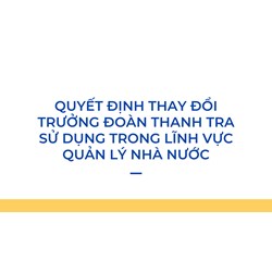 Quyết định thay đổi Trưởng đoàn thanh tra sử dụng trong lĩnh vực quản lý nhà nước
