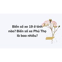 Biển số xe 19 ở tỉnh nào? Biển số xe Phú Thọ là bao nhiêu?