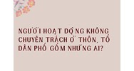 Người hoạt động không chuyên trách ở thôn, tổ dân phố gồm những ai?