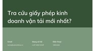 Tra cứu giấy phép kinh doanh vận tải mới nhất ?