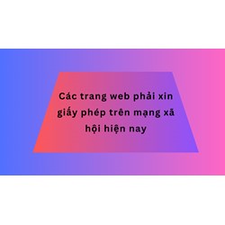Các trang web phải xin giấy phép trên mạng xã hội hiện nay