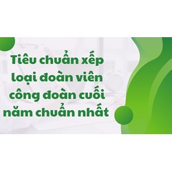 Tiêu chuẩn xếp loại đoàn viên công đoàn cuối năm chuẩn nhất