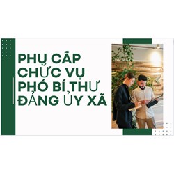 Phụ cấp chức vụ Phó Bí thư Đảng ủy xã