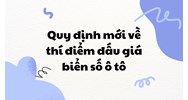Quy định mới về thí điểm đấu giá biển số ô tô