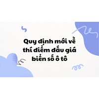 Quy định mới về thí điểm đấu giá biển số ô tô