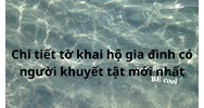 Chi tiết Tờ khai hộ gia đình có người khuyết tật mới nhất