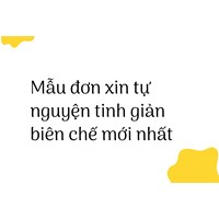 Mẫu đơn xin tự nguyện tinh giản biên chế mới nhất