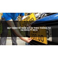 Quy định về biển số xe theo Thông tư 24/2023/TT-BCA