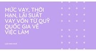 Mức vay, thời hạn, lãi suất vay vốn từ Quỹ quốc gia về việc làm