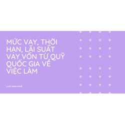 Mức vay, thời hạn, lãi suất vay vốn từ Quỹ quốc gia về việc làm