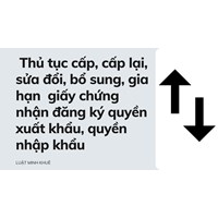Thủ tục cấp, cấp lại, sửa đổi, bổ sung, gia hạn  giấy chứng nhận đăng ký quyền xuất khẩu, quyền nhập khẩu