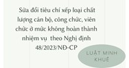Xếp loại chất lượng cán bộ, công chức, viên chức ở mức không hoàn thành nhiệm vụ?