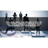 Các hình thức chuyển đổi vị trí việc làm trong công tác phòng chống tham nhũng bao gồm những gì?