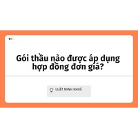 Gói thầu nào được áp dụng hợp đồng đơn giá?