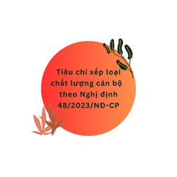 Tiêu chí xếp loại chất lượng cán bộ theo Nghị định 48/2023/NĐ-CP
