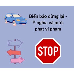 Biển báo dừng lại - Ý nghĩa và mức phạt vi phạm