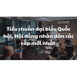 Tiêu chuẩn đại biểu Quốc hội, Hội đồng nhân dân các cấp mới nhất