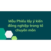 Mẫu Phiếu lấy ý kiến đồng nghiệp trong tổ chuyên môn năm 2024
