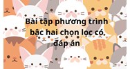 Bài tập phương trình bậc hai chọn lọc Có đáp án chi tiết nhất