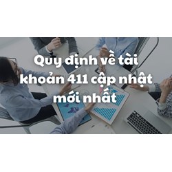 Quy định về tài khoản 411 cập nhật mới nhất