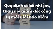 Quy định về bổ nhiệm, thay đổi Giám đốc công ty môi giới bảo hiểm
